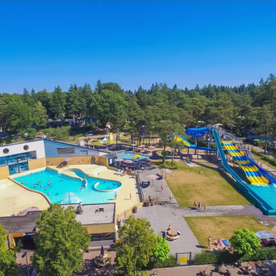 Camping veluwe met zwembad en waterglijbanen Samoza